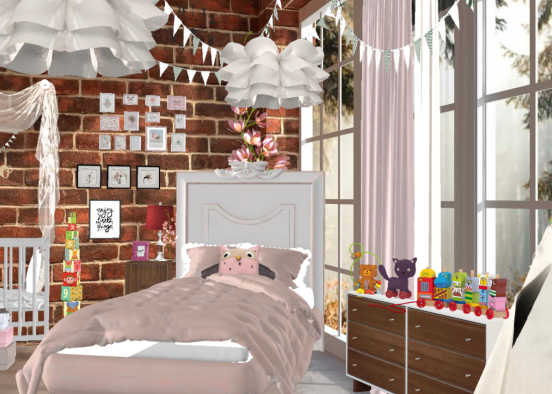 Baby girl bedroom  Design Rendering