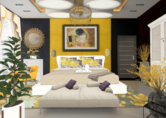 Mellow Yellow Room Design Rendering