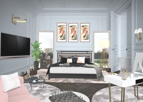 New York bedroom  Design Rendering