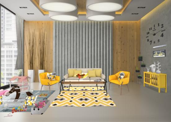 Living room for your family Design Rendering