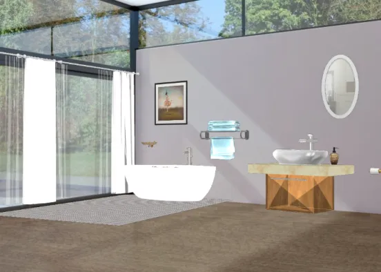 Bathroom in countryhouse Design Rendering