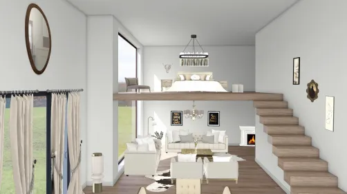 Duplex Room with Golden Details