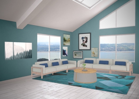 Bright living room design part 2 Design Rendering