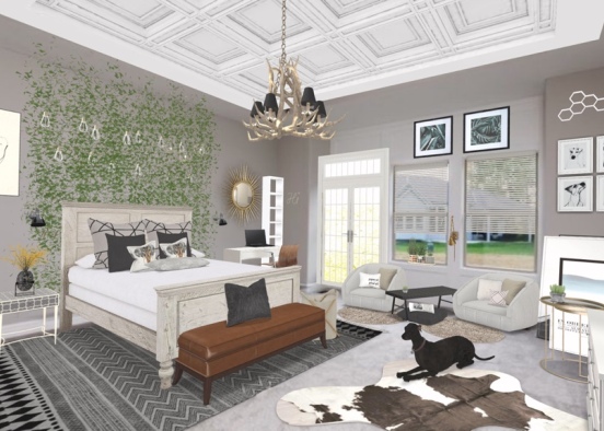 nature ,modern bedroom  Design Rendering