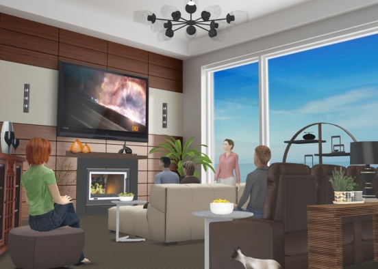 Home Theater Design Rendering