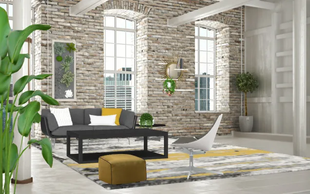 New York minimalist apartment living room 