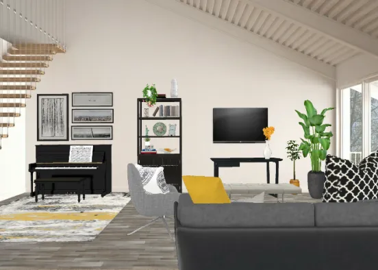 Family entertainment room, plenty of space for a couple of guests  Design Rendering