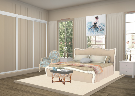 Gorgeous Guest bedroom Design Rendering