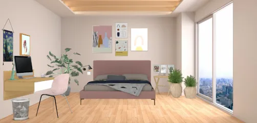 Bedroom with office