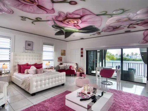 Pink Flower Girls Teen Room