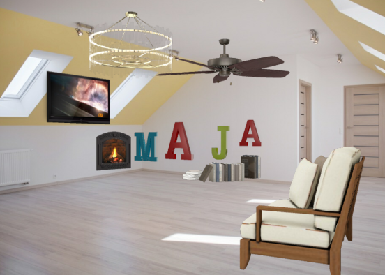 Majas living room Design Rendering
