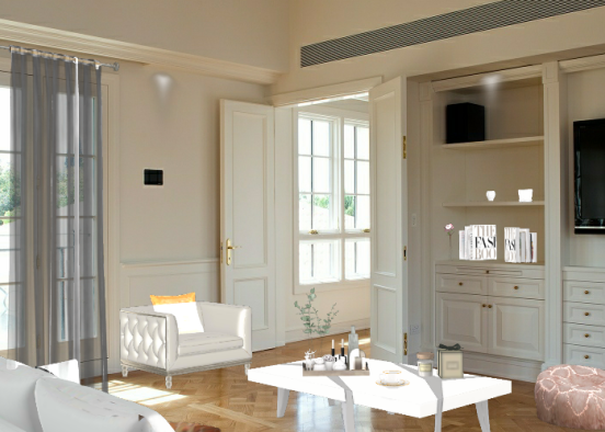 Luxurious living room  Design Rendering