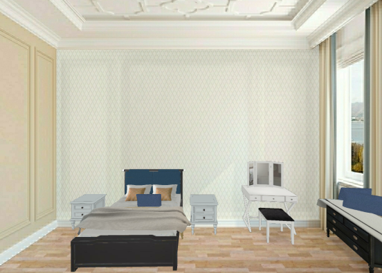 Dormitorio cabecero alto Design Rendering