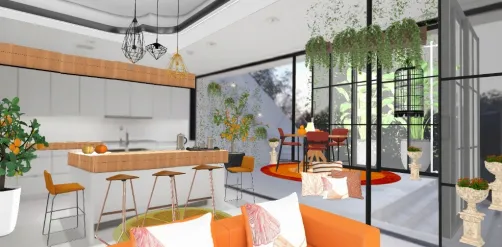 🍊🍃 Cozinha.Sala E Ária Externo 🍃🍊