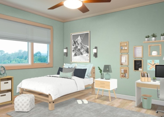 Bright Bedroom  Design Rendering