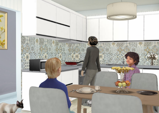 Family kitchen Design Rendering