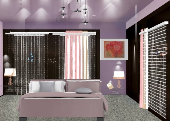 Bedroom at Night Design Rendering
