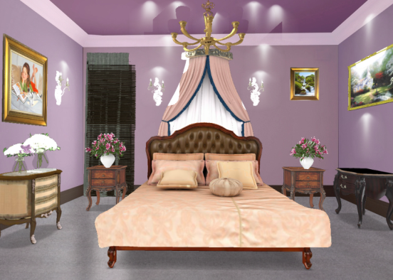 Victorian Bedroom Design Rendering