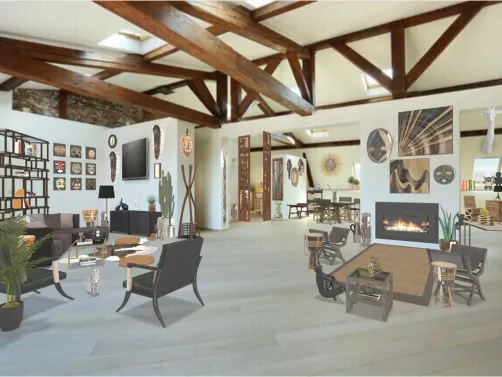Js SharedTemplates: Eclectic African Style Home