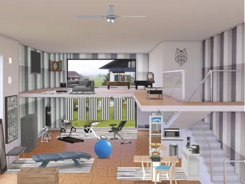 Homestyler Templates: Game and Gym areas 
