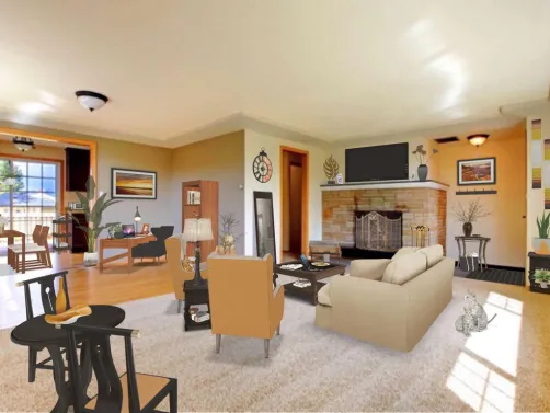 Homestyler Templates: Livingroom and Kitchen Space 