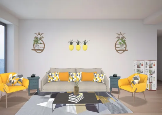 fun living room  Design Rendering