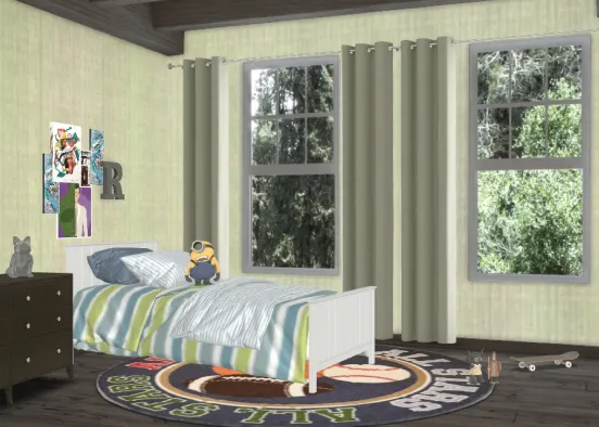tween boy’s bedroom Design Rendering
