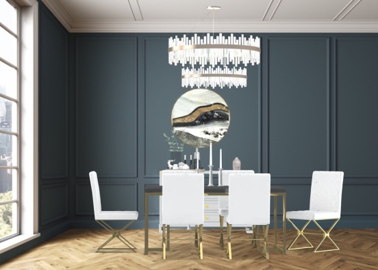 modern,fancy dining room  Design Rendering
