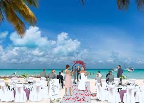 Wedding on the beach  Design Rendering