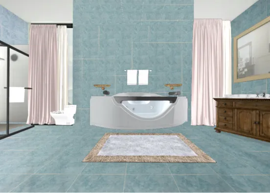 Plush bathroom Design Rendering