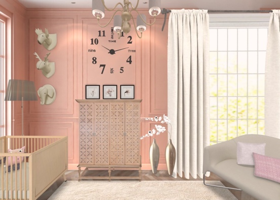baby girls room 💕 Design Rendering