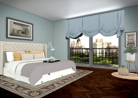 hotel bedroom Design Rendering
