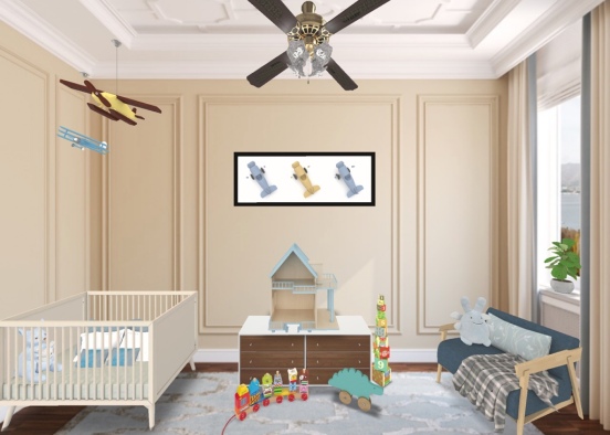 60s baby boy room 👶🏻 Design Rendering