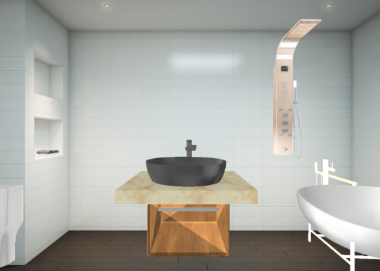 Fancy bathroom Design Rendering