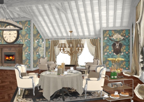 Victorian Bungalow: Dining Room Design Rendering