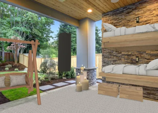 Outdoor Bedroom Design Rendering