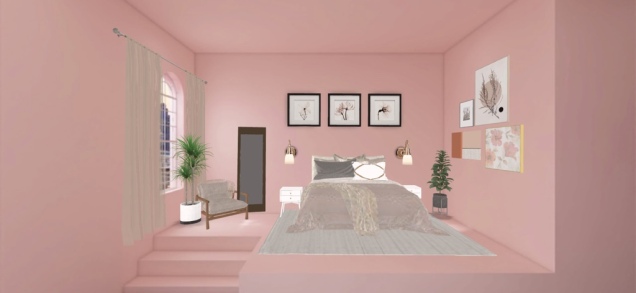Cute Modern Pink Bedroom! 💕