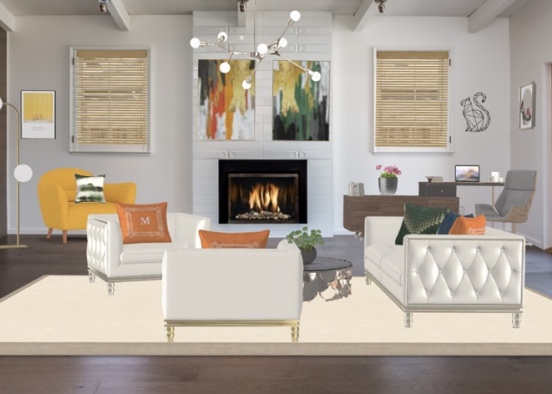 Updated modern living room! Design Rendering
