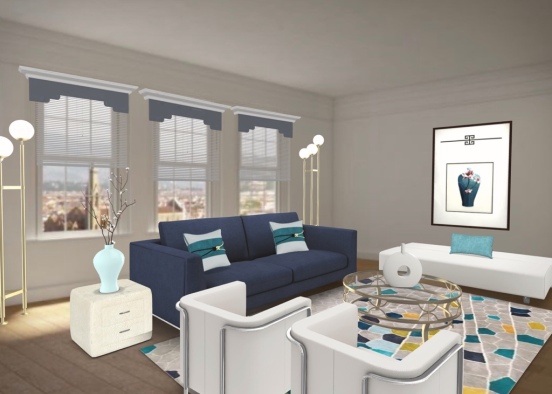 Modern living room, Design Rendering