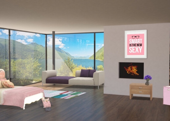 una habitacion rosada 😛 Design Rendering
