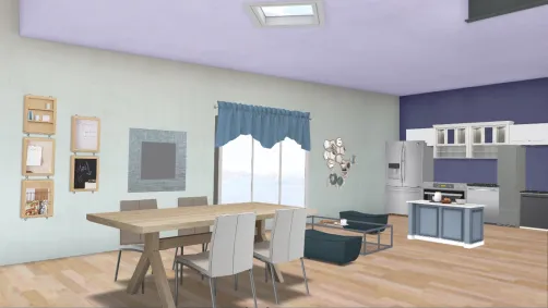Una Sala Cocina y comedor ala vez :D