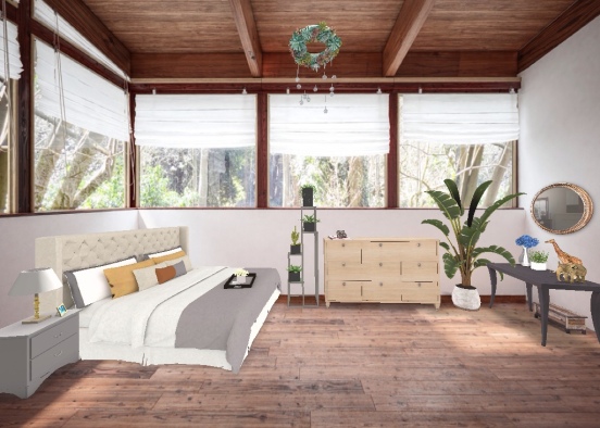 nature lover bedroom Design Rendering