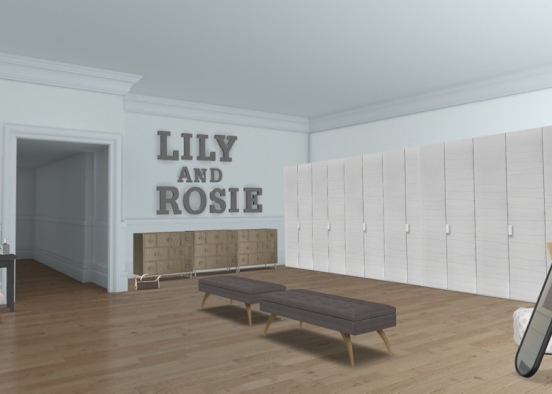 lily and Rosie’s dressing room  Design Rendering