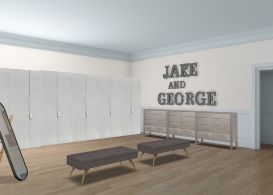 George and jakes dressing room  Design Rendering