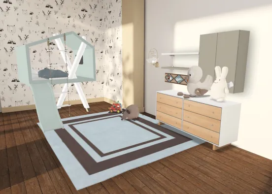 room for baby camp, for my aunt who had a baby Design Rendering