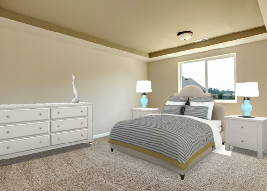 Neutrals bedroom Design Rendering