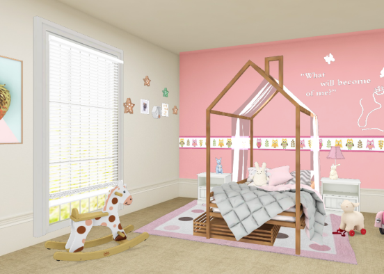 Dormitorio para niña 003 Design Rendering