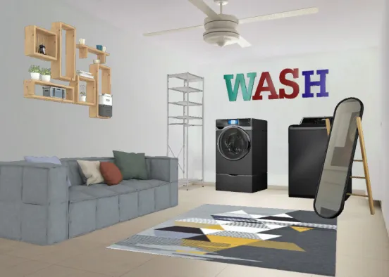 Washing room  Design Rendering