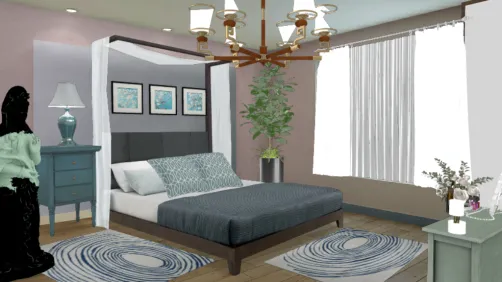 Dormitorio azul