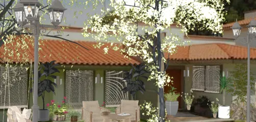 Afuera de la casa 